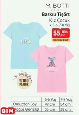 M. BOTTİ STUDİO'S BASKILI TİŞÖRT  KIZ ÇOCUK